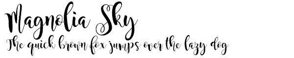 Magnolia Sky font