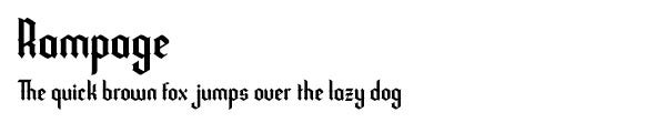 Rampage font