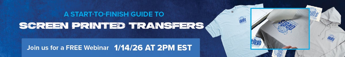 Screen printed transfers webinar