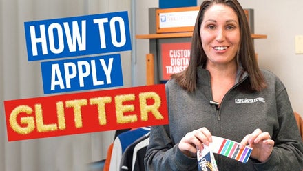 tips for applying Glitter screen printed transfers