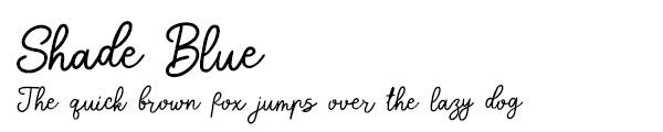 Shade Blue font