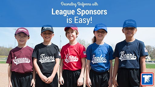 adding league sponsors to baseball uniforms