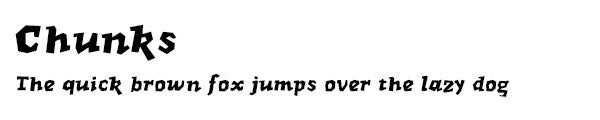 Chunks font