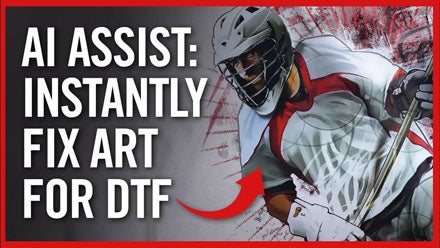 AI assist instantly fix art for dtf transfers