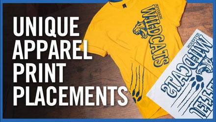 unique apparel print placements and positions