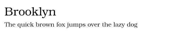 Brooklyn font
