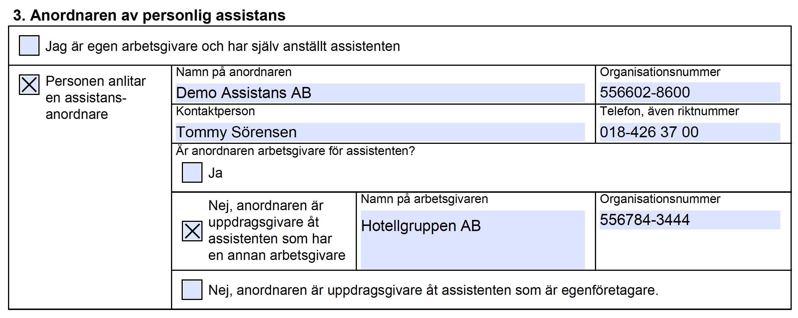 Coordinare fyller automatiskt i tidsredovisningen på korrekt sätt för den inhyrda personalen även om ni använder PDF-blanketten