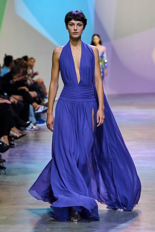 elie saab light blue dress Runway Elie Saab Light Blue Dress Elie Saab Fall 2011 Couture Fashion Show Vogue