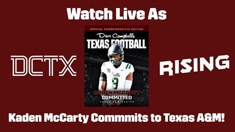 WATCH: DCTX Four-Star EDGE Kaden McCarty Commits To Texas A&M!
