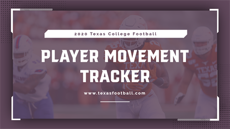 2021 Texas College Football Player Movement Tracker