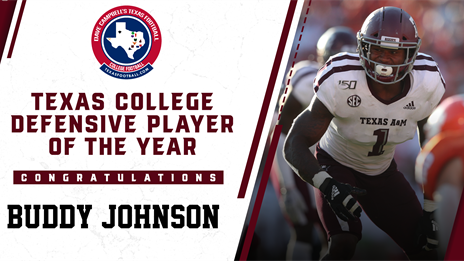 Texas College Defensive Player of the Year: Texas A&M LB Buddy Johnson