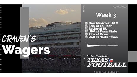 Craven's College Football Wagers: Texas, Texas A&M starting backup quarterbacks as heavy favorites