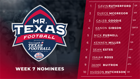 2022 Mr. Texas Football Player of the Week Nominations: Week 7