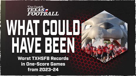 Worst TXHSFB Records in One-Score Games from 2023-24