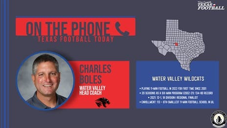 TexasFootball.com Interview: Water Valley head coach Charles Boles