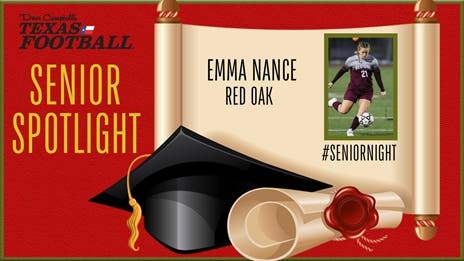 Senior Night: Red Oak soccer star Emma Nance!