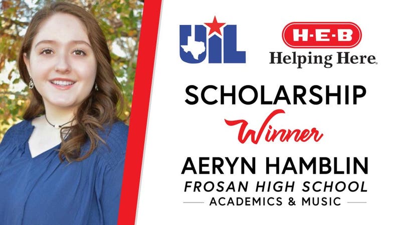 UIL Scholarship recipient Aeryn Hamblin of Frosan High School