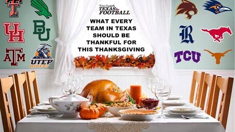 Giving thanks on Thanksgiving to one thing from each FBS program in Texas