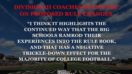 DIII coaches sound off on proposed clock rules