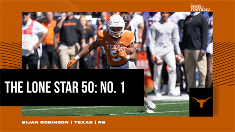 The Lone Star 50: No. 1 Bijan Robinson hopes to run into history books at Texas