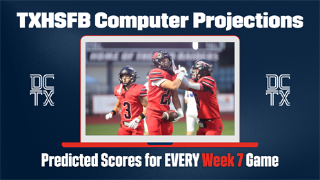 TXHSFB Computer Projections for All 651 Week 7 Games