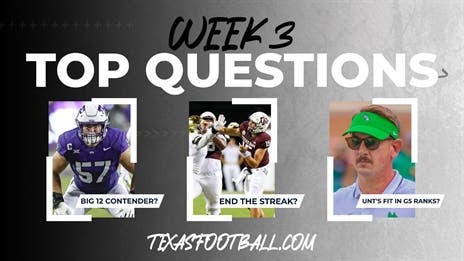 5 Important Questions facing Texas Programs - Week 3