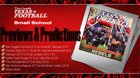 Big School Mega Preview: Angry Orange vs. Tascosa, Victoria East vs. CC Vets, Denison at Lovejoy and more!