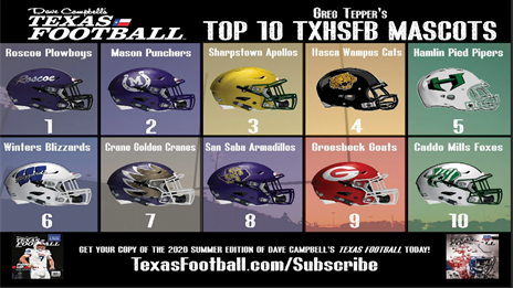 TFT1000: The official reveal of Greg Tepper's Top 10 Texas High School Football Mascots
