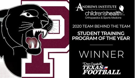 PRESENTATION: 2020 Team Behind the Team Award Presented by Children's Health Andrews Institute