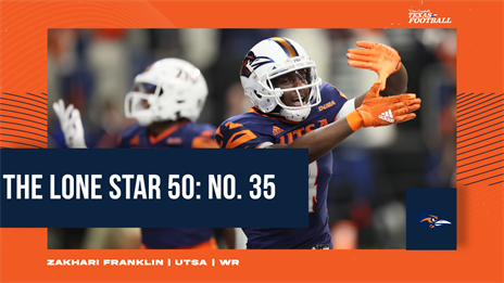 The Lone Star 50: No. 35 Zakhari Franklin ready to step into spotlight at UTSA
