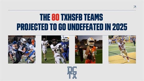 The 80 TXHSFB Teams Projected to Go Undefeated in 2025