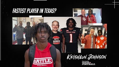 Kelshaun Johnson, one of Texas' fastest recruits, being pursued by nation's elite