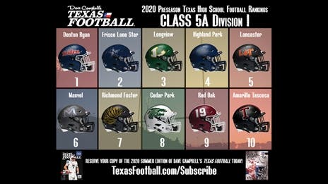 EXCLUSIVE: DCTF/AP Top 10 Preseason Rankings - 5A Division I