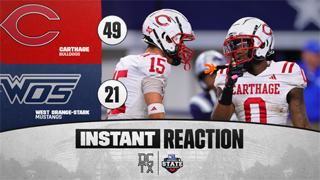 4A DII INSTANT REACTION: Carthage 49, West Orange-Stark 21