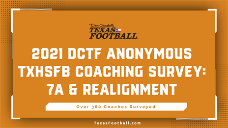 2021 DCTF Anonymous TXHSFB Coaching Survey: 7A & Realignment