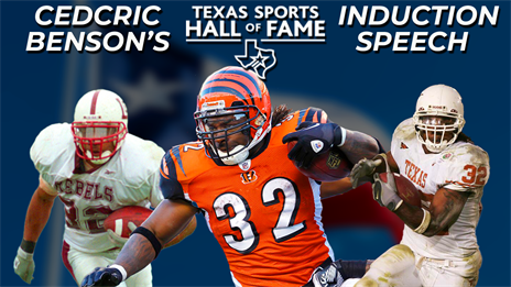 WATCH: Cedric Benson's 2025 Texas Sports Hall of Fame Induction