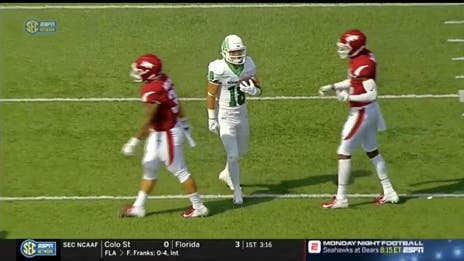WATCH: UNT WR Keegan Brewer pulls off shocking fake fair catch against Arkansas
