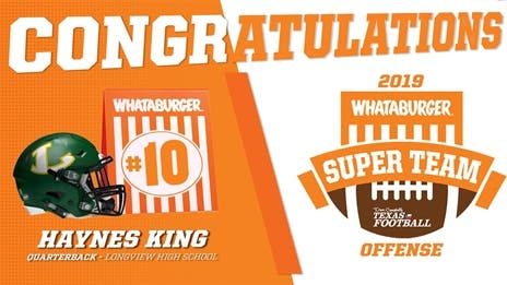 WATCH: Whataburger Super Team Presentation with Longview QB Haynes King