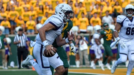 Small College Spotlight Game: SFA takes its lumps against Baylor as the Colby Carthel era begins