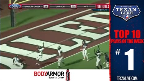 WATCH: Top 10 TXHSFB Plays of the Week presented by BODYARMOR - Week 9