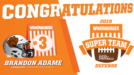 Whataburger Super Team Presentation: Mercedes Linebacker Brandon Adame