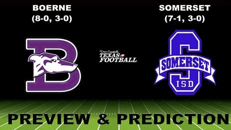 Preview & Prediction: Boerne (8-0, 3-0) at Somerset (7-1, 3-0)