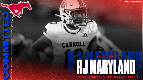 LIVE! Southlake Carroll TE RJ Maryland Picks SMU on National Signing Day