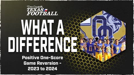Positive One-Score Game Reversion - 2023 to 2024