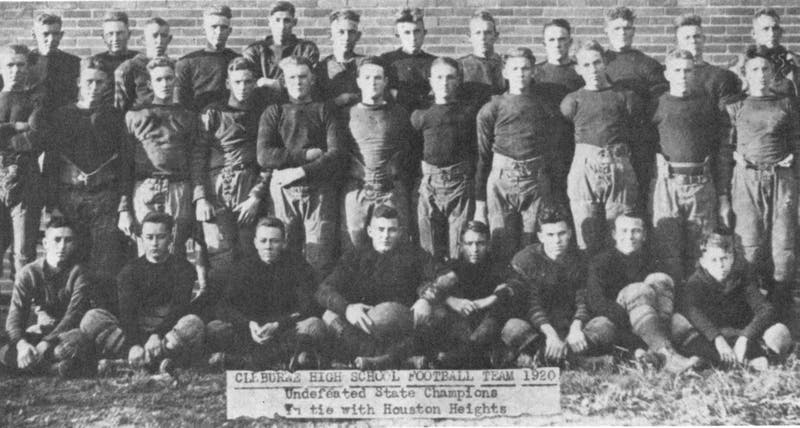 Cleburne High School 1920 football team
