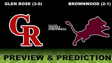 Preview & Prediction: Glen Rose (3-0) at Brownwood (2-1)