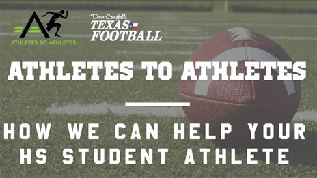 Athletes to Athletes: How We Can Help Your High School Student Athlete