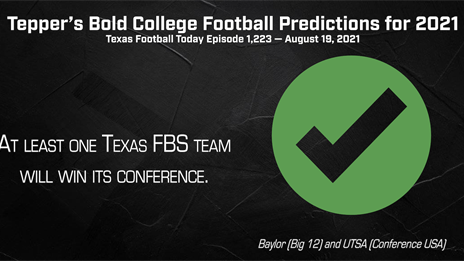 Re-visiting Tepper's Bold Predictions for 2021