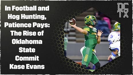 In Football and Hog Hunting, Patience Pays: The Rise of Kase Evans