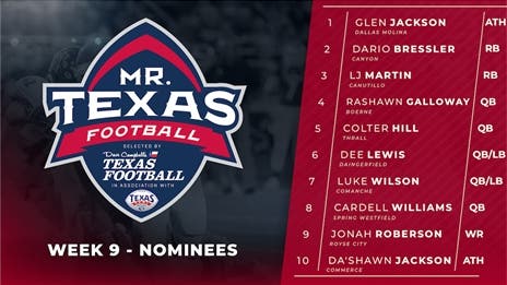 2021 Mr. Texas Football Player of the Week Nominations: Week 9
